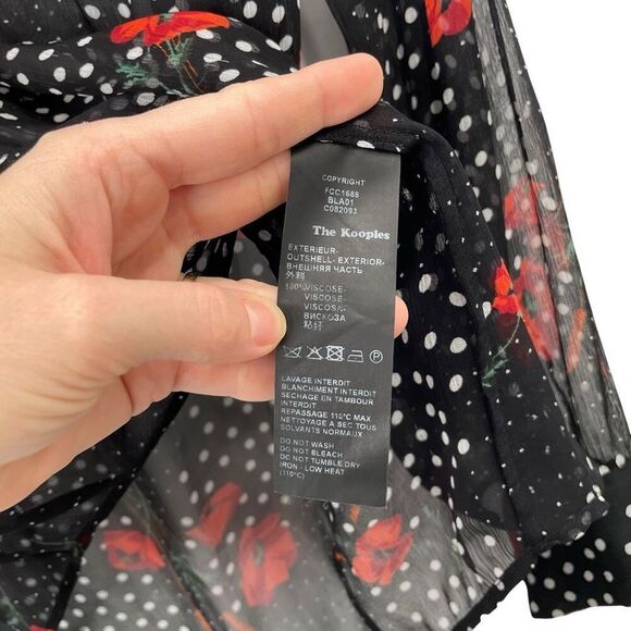 THE KOOPLES Poppy Popi Pop swiss dot Print blouse Size 2 - Picture 8 of 8